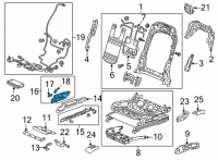 OEM 2021 Acura TLX Switch Assembly (12-Way) Diagram - 81250-TJB-A21