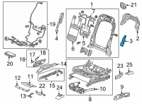 OEM 2022 Acura TLX Bolster Support Inner Diagram - 81123-TJB-A21