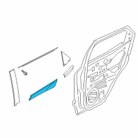 OEM Ford EcoSport Side Molding Diagram - GN1Z-78101A05-BA