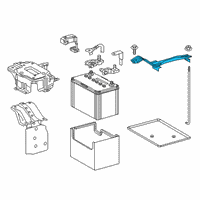 OEM 2021 Lexus RX350L Clamp Sub-Assy, Battery Diagram - 74404-48150