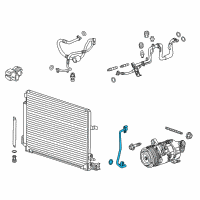 OEM 2020 Chevrolet Camaro Front AC Tube Diagram - 23493486