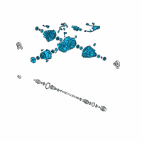 OEM Acura Carrier Assembly, Rear Differential Diagram - 41200-RJC-020
