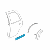 OEM 1999 Chevrolet Tracker Molding, Body Side Rear Diagram - 30022991