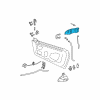 OEM Pontiac Handle, Front Side Door Outside Diagram - 22620527