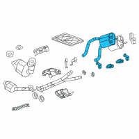 OEM Chevrolet Corvette Exhaust Muffler Assembly (W/ Tail Pipe) (RH Proc) Diagram - 10354706