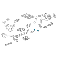 OEM Chevrolet Intermed Pipe Clamp Diagram - 15102680