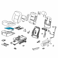 OEM 2017 Chevrolet Silverado 1500 Seat Cushion Heater Diagram - 23168136