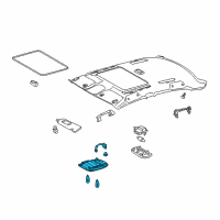 OEM Toyota Corolla Map Lamp Assembly Diagram - 81260-02340-B0