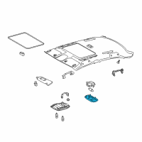 OEM Toyota Camry Dome Lamp Assembly Diagram - 81240-02090-E0