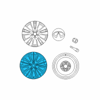 OEM Infiniti M35h "18-inch, Split 5-spoke Aluminum-alloy Wheel". 18-inch, Split 5-spoke Aluminum-alloy Wheel Front and Rear 18 x 8.0 (1-piece) Diagram - D0300-1M025