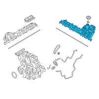 OEM 2017 Nissan Titan XD Cover Assembly - Valve Rocker Diagram - 13264-EZ41A