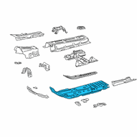OEM Toyota Venza Front Floor Pan Diagram - 58111-42220