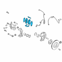 OEM 2018 Hyundai Accent Front Disc Brake Pad Kit Diagram - 58101-H9A60