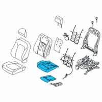 OEM 2022 Ford F-350 Super Duty Seat Cushion Pad Diagram - HC3Z-2663222-E