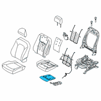 OEM Ford F-350 Super Duty Seat Cushion Heater Diagram - JL3Z-14D696-J