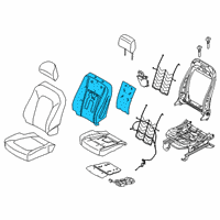 OEM Ford F-350 Super Duty Seat Back Pad Diagram - JL3Z-15632A23-A