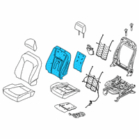 OEM 2020 Ford F-350 Super Duty Seat Back Pad Diagram - JL3Z-15632A23-A