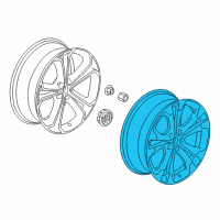 OEM Buick Wheel, Alloy Diagram - 39003341