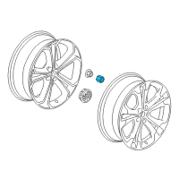 OEM 2017 Buick Cascada Wheel Nut Cap Diagram - 13450276