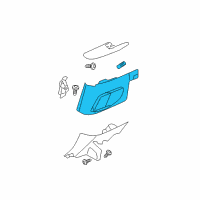 OEM 2006 Ford Mustang Quarter Trim Panel Diagram - 6R3Z-7631112-CA