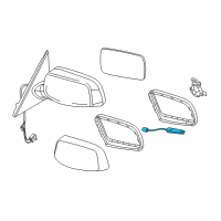 OEM 2008 BMW 650i Lamp Outside Mirror, Left Diagram - 63-31-6-913-277