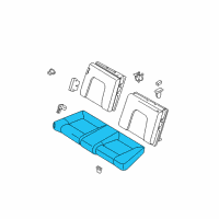 OEM Hyundai Tiburon Cushion Assembly-Rear Seat Diagram - 89100-2C300-EBZ