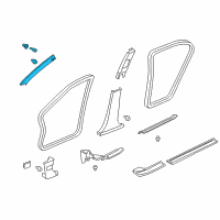 OEM 2010 Acura ZDX Garnish Left, Front (Gray) Diagram - 84151-SZN-A01ZA