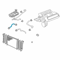 OEM 2000 Chevrolet Corvette Outlet Radiator Coolant Hose Assembly Diagram - 10229480