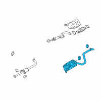 OEM 2012 Hyundai Elantra Tail With Muffler Pipe Diagram - 28700-2L295