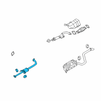 OEM 2011 Hyundai Elantra Center Exhaust Pipe Diagram - 28650-2H300