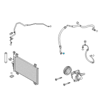 OEM 2019 Toyota Yaris Suction Hose O-Ring Diagram - 90118-WB743