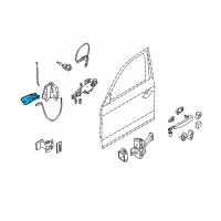 OEM BMW 325xi Interior Inside Door Handle Left Diagram - 51-41-7-144-549