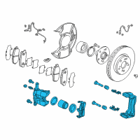 OEM 2015 Acura RDX Front Caliper Sub-Assembly R Diagram - 45019-TX4-A02