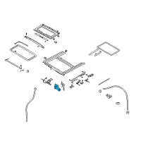 OEM 2010 Pontiac G3 Motor Asm, Sun Roof Actuator Diagram - 96404823