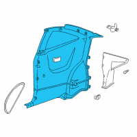 OEM Pontiac Sunfire Panel Asm-Quarter Trim (Pontiac) *Neutral Medium Diagram - 22619037