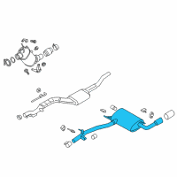 OEM BMW X3 Rear Muffler Diagram - 18-30-8-519-466