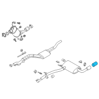 OEM BMW Tailpipe Trim, Chrome Diagram - 18-30-8-511-364