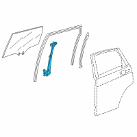 OEM 2016 Honda CR-V Regulator Assembly Left Rear Door Diagram - 72750-T0A-A01