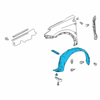 OEM 2016 Toyota RAV4 Fender Liner Diagram - 53875-0R060