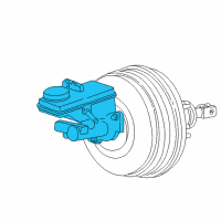 OEM 2000 Lincoln LS Master Cylinder Diagram - XW4Z-2140-CA