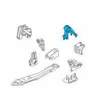 OEM 2001 Toyota Celica Rear Mount Diagram - 12371-22070