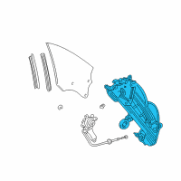 OEM 2006 Lexus SC430 Regulator Sub-Assy, Quarter Window, RH Diagram - 69803-24010