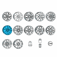 OEM 2019 Jeep Grand Cherokee Wheel-Aluminum Diagram - 5XV75RXFAC
