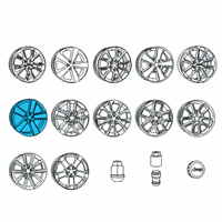 OEM 2016 Jeep Grand Cherokee Aluminum Wheel Diagram - 5LD111Z0AB