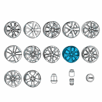 OEM Jeep Aluminum Wheel Diagram - 6SN89MA7AA