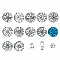 OEM 2020 Jeep Grand Cherokee Aluminum Wheel Diagram - 6DQ44GSAAA