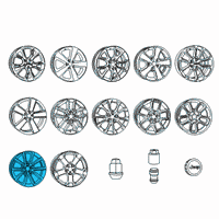 OEM 2019 Jeep Grand Cherokee Aluminum Wheel Diagram - 6DE301D2AB