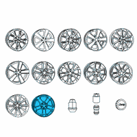OEM 2019 Jeep Grand Cherokee Aluminum Wheel Diagram - 5XJ10DX8AA