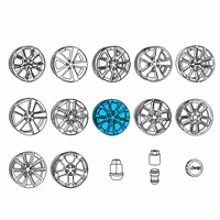 OEM Jeep Grand Cherokee Aluminum Wheel Diagram - 6QD48DD5AA