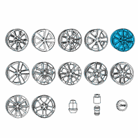 OEM Jeep Grand Cherokee Aluminum Wheel Diagram - 5XK991XFAB